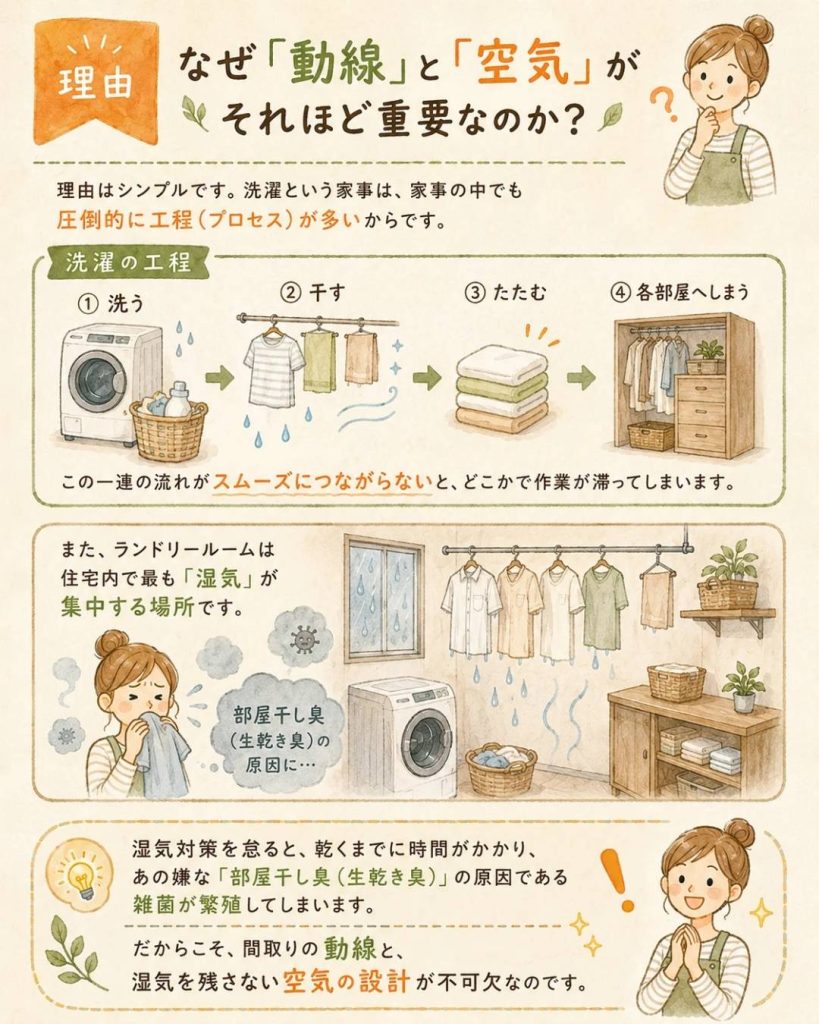 部屋干しなのにカラッと乾くランドリールームのつくり方2